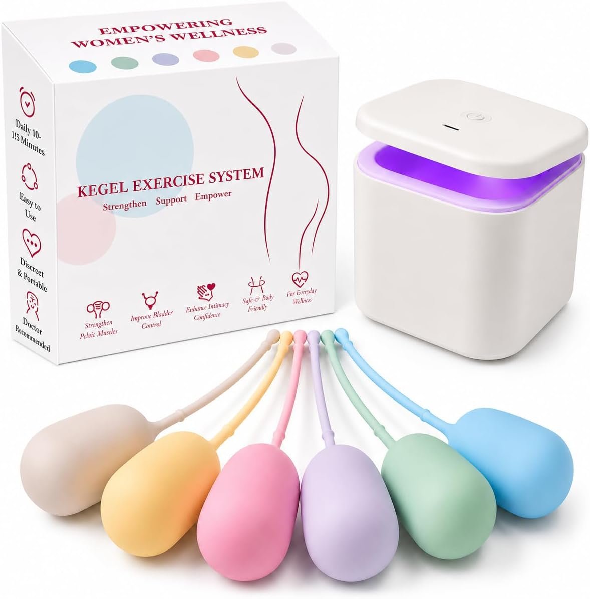 Kegel Exercise System, Set of 6 Sil...