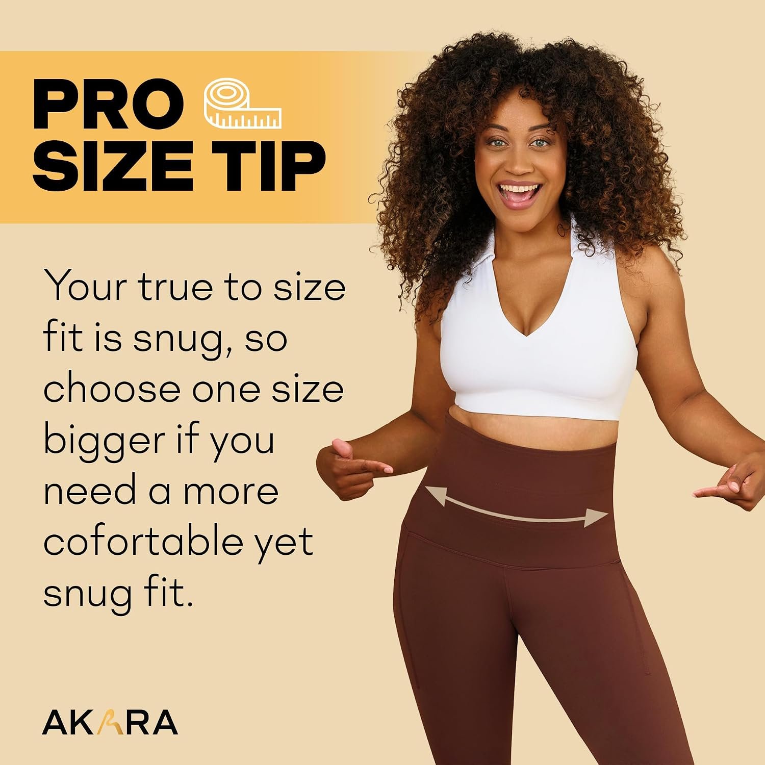 AKARA Postpartum Tummy Control Leggings for Women – No Roll Down Leggings – Two Pockets Three Tier High Waist Band Yoga Pants - Image 3