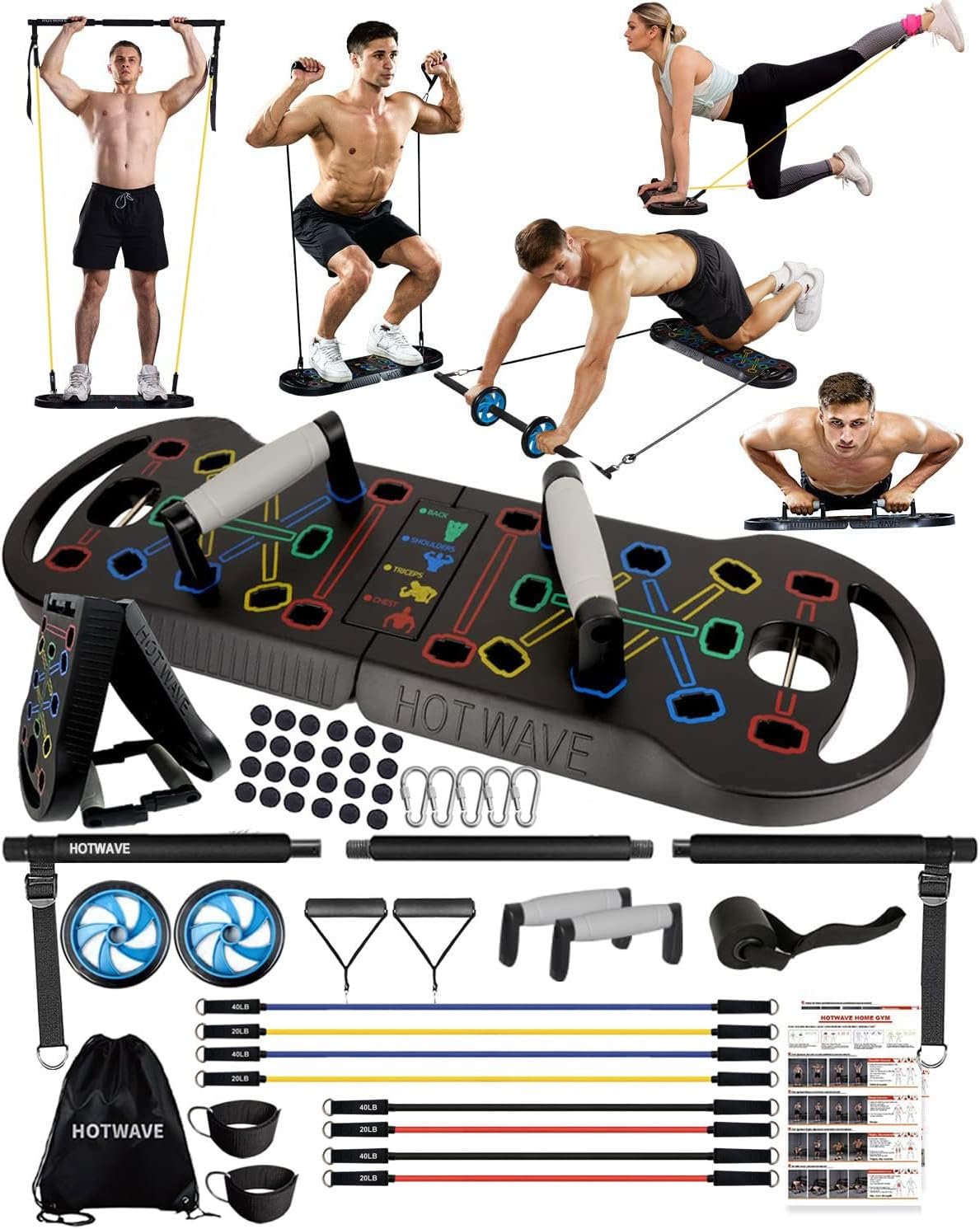 HOTWAVE Push Up Board, Portable Pus...