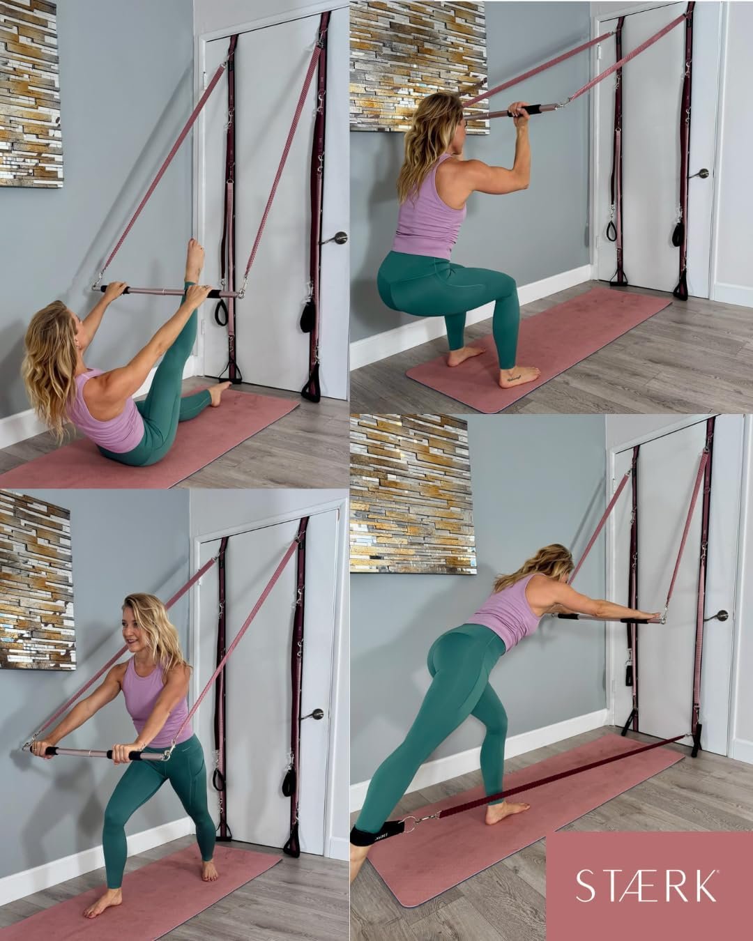 STAERK Pilates Suspension Training System - Premium Resistance Training Kit - At-Home Pilates for Strength & Flexibility - Resistance Bands Set for Home Gym, Travel, and Outdoors - Image 5