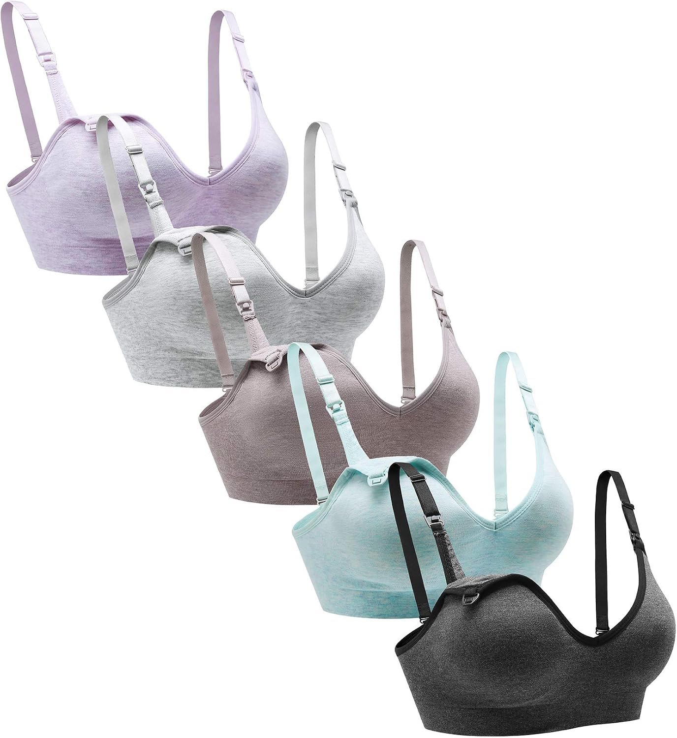 Suekaphin Nursing Bra 5pack Wireles...