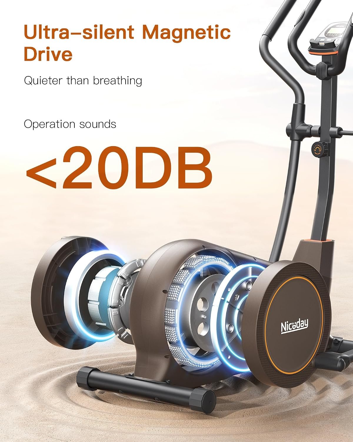 Niceday Elliptical Exercise Machine with 15.5IN Stride - Image 4