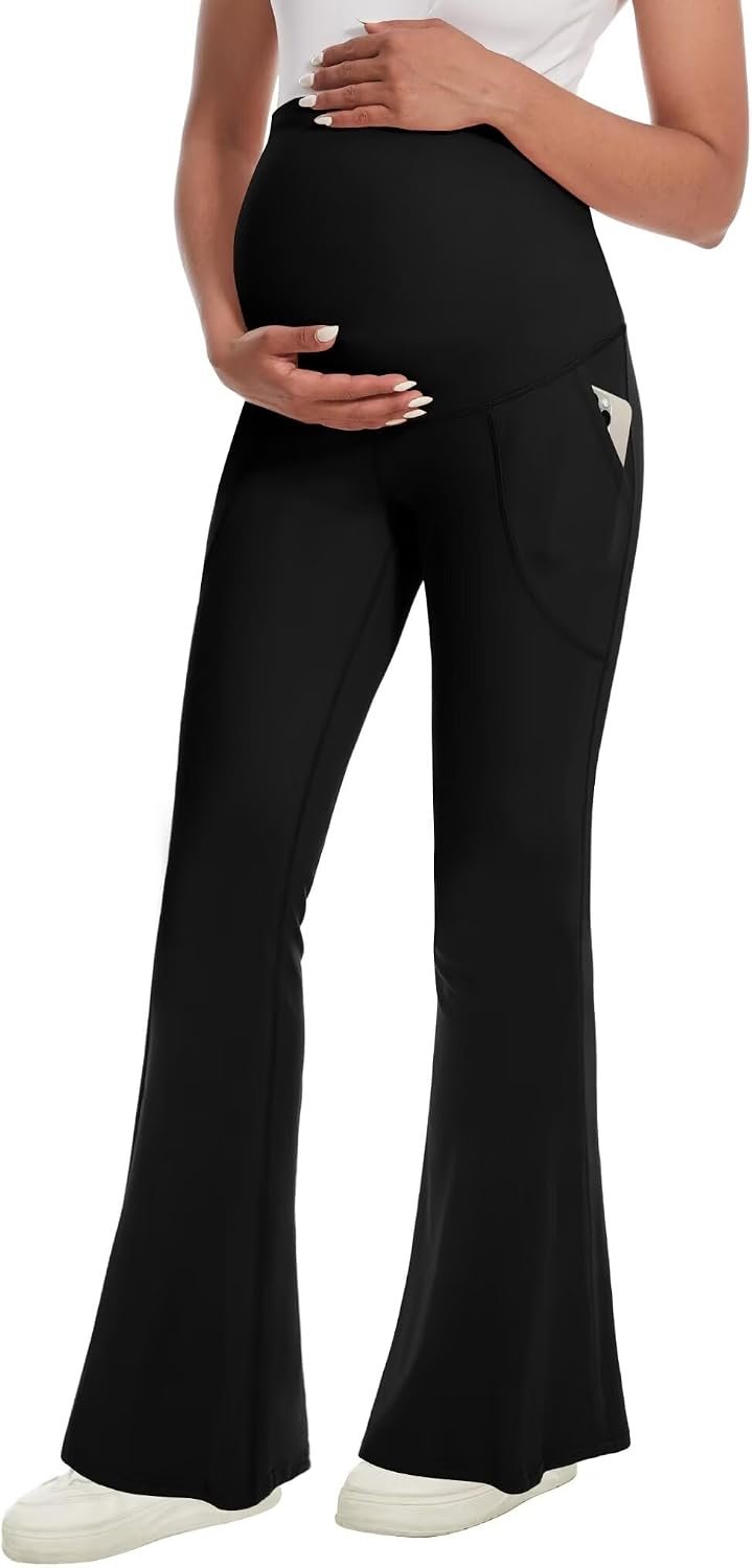 Fotociti Maternity Flare Leggings w...