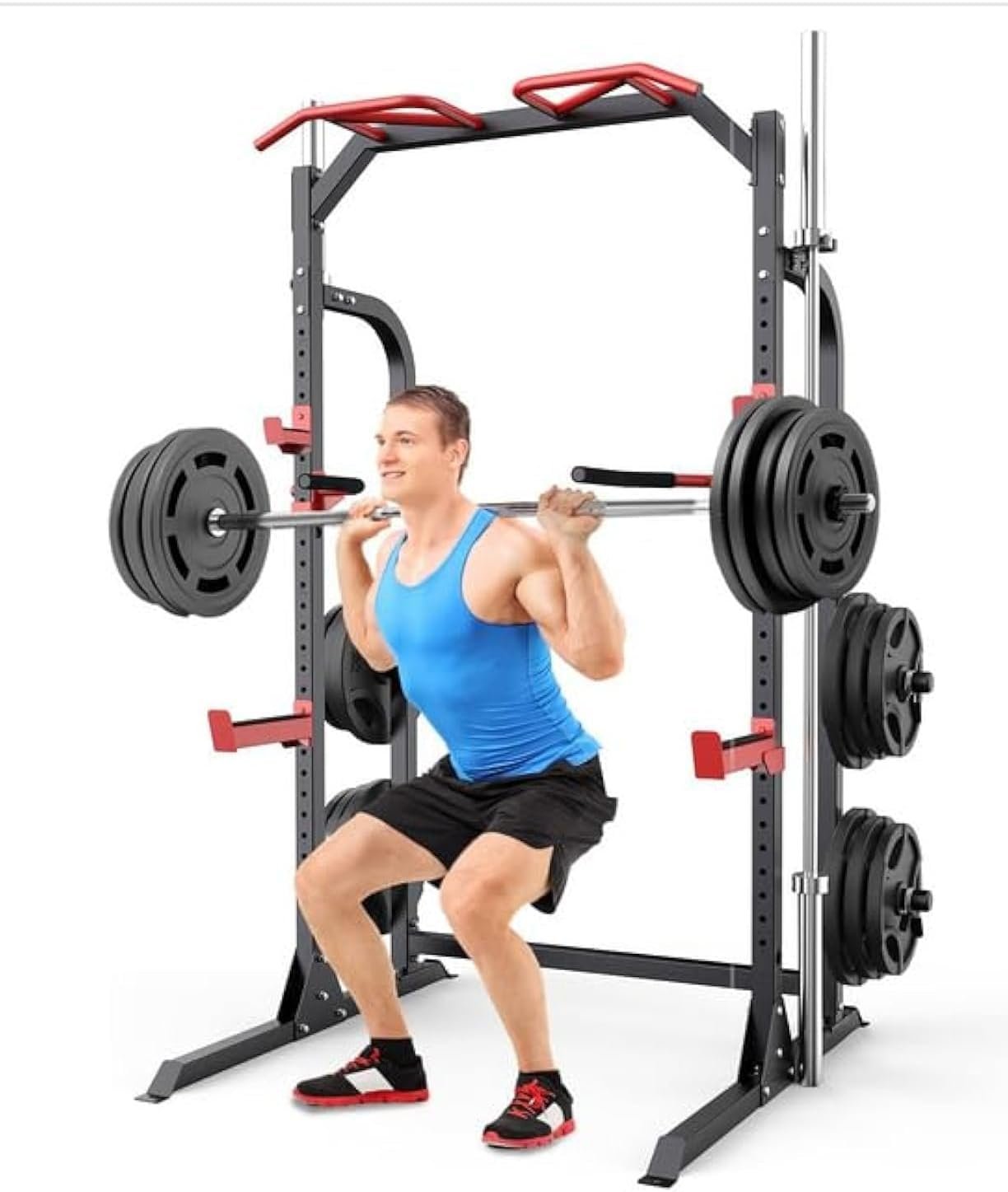 SunHome Power Cage Squat Rack, Powe...
