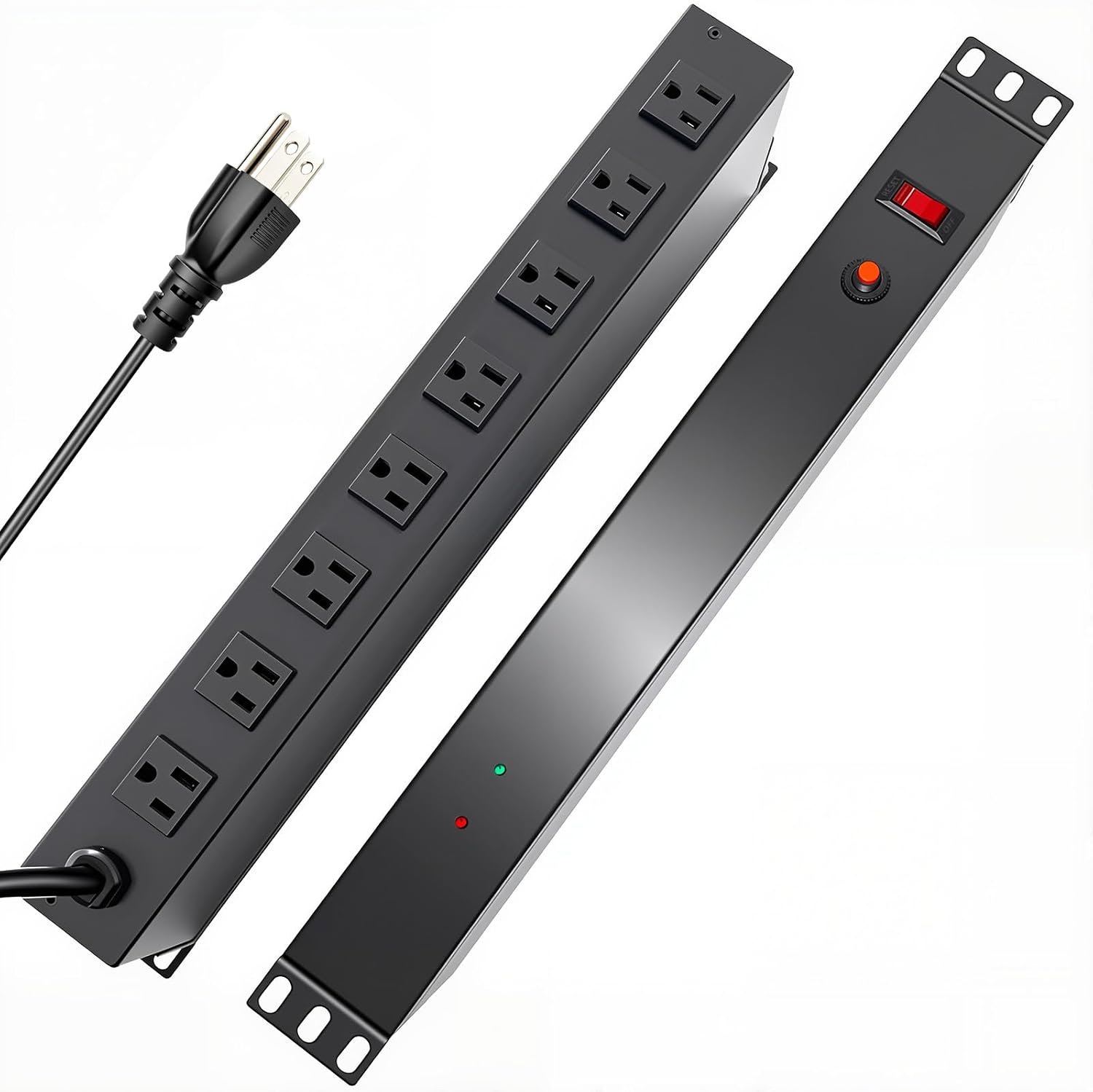 8 Outlet 1U Rack Mount PDU Power St...