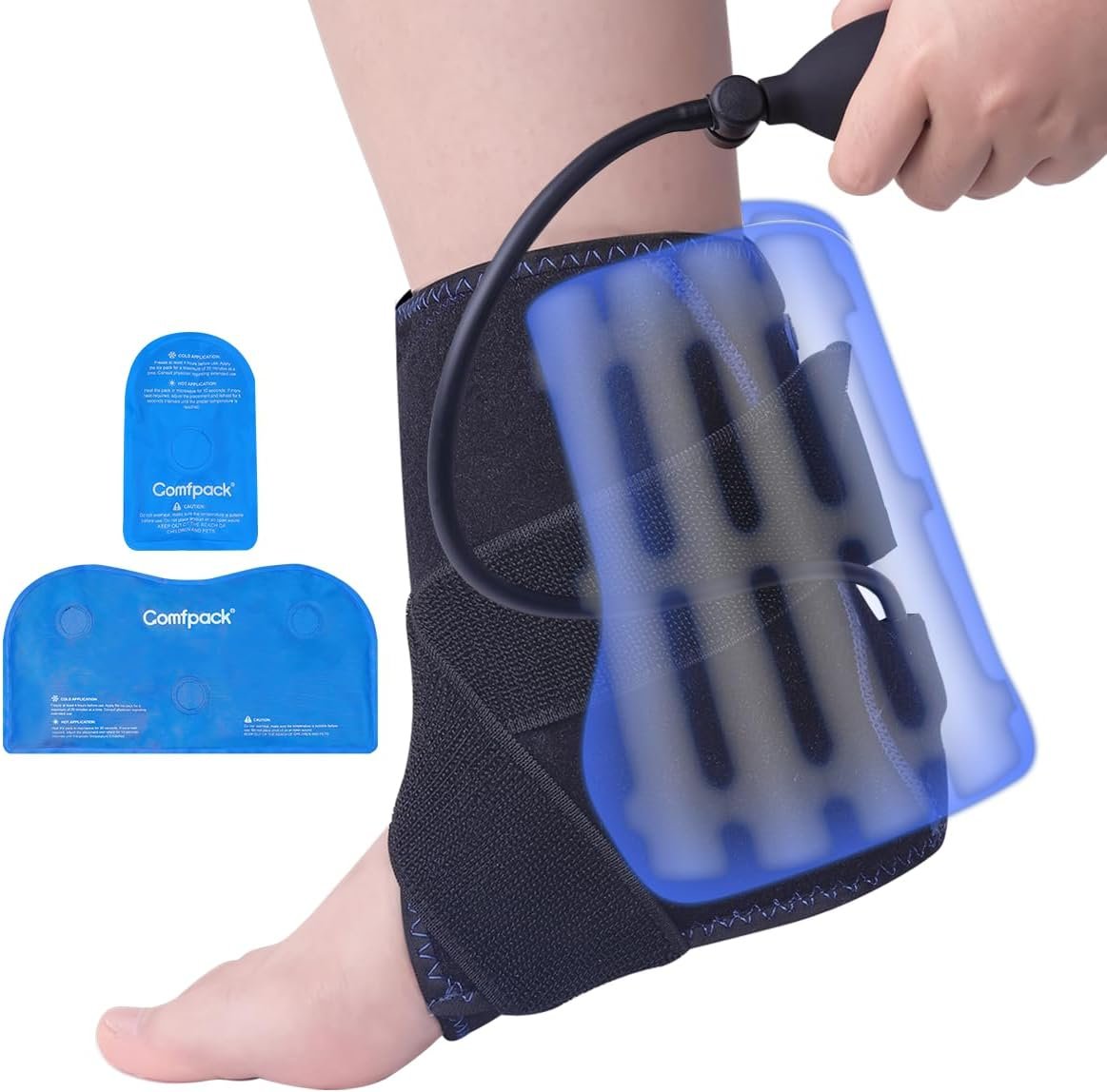 Comfpack Compression Ankle Ice Pack...