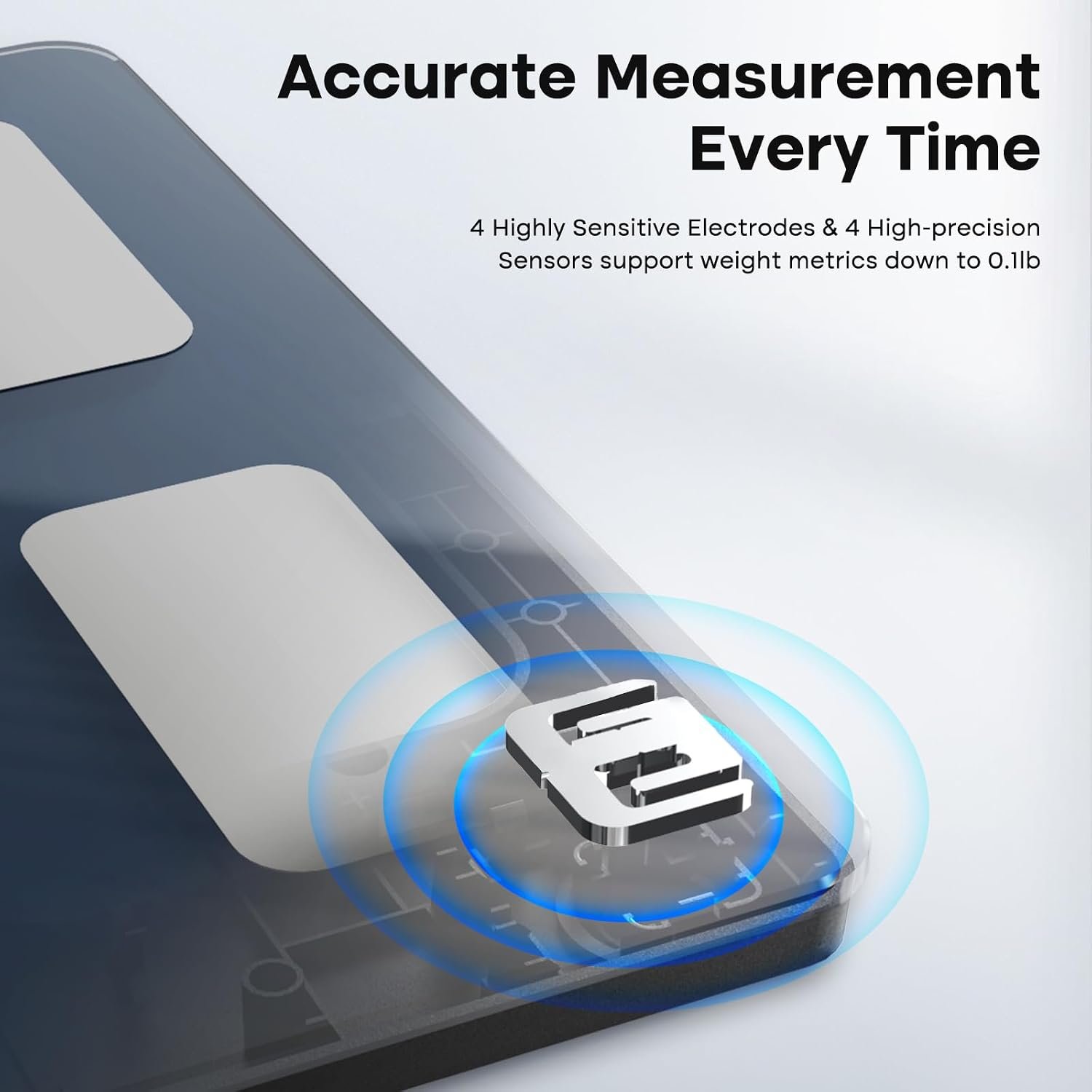 GE Smart Scale for Body Composition, Weight, BMI, 500lb, Large 11.8-Inch - Image 5