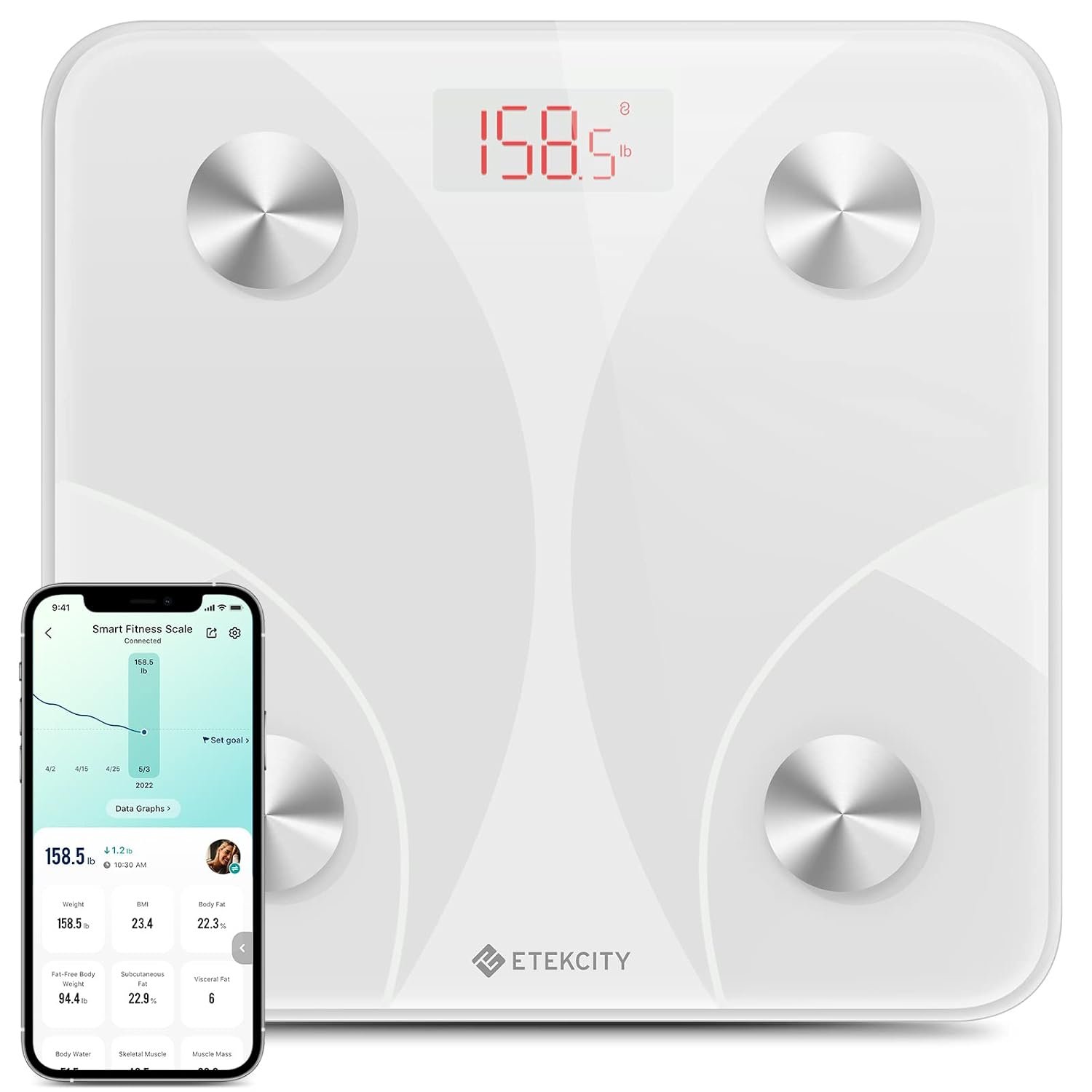 Etekcity Smart Scale for Body Weigh...