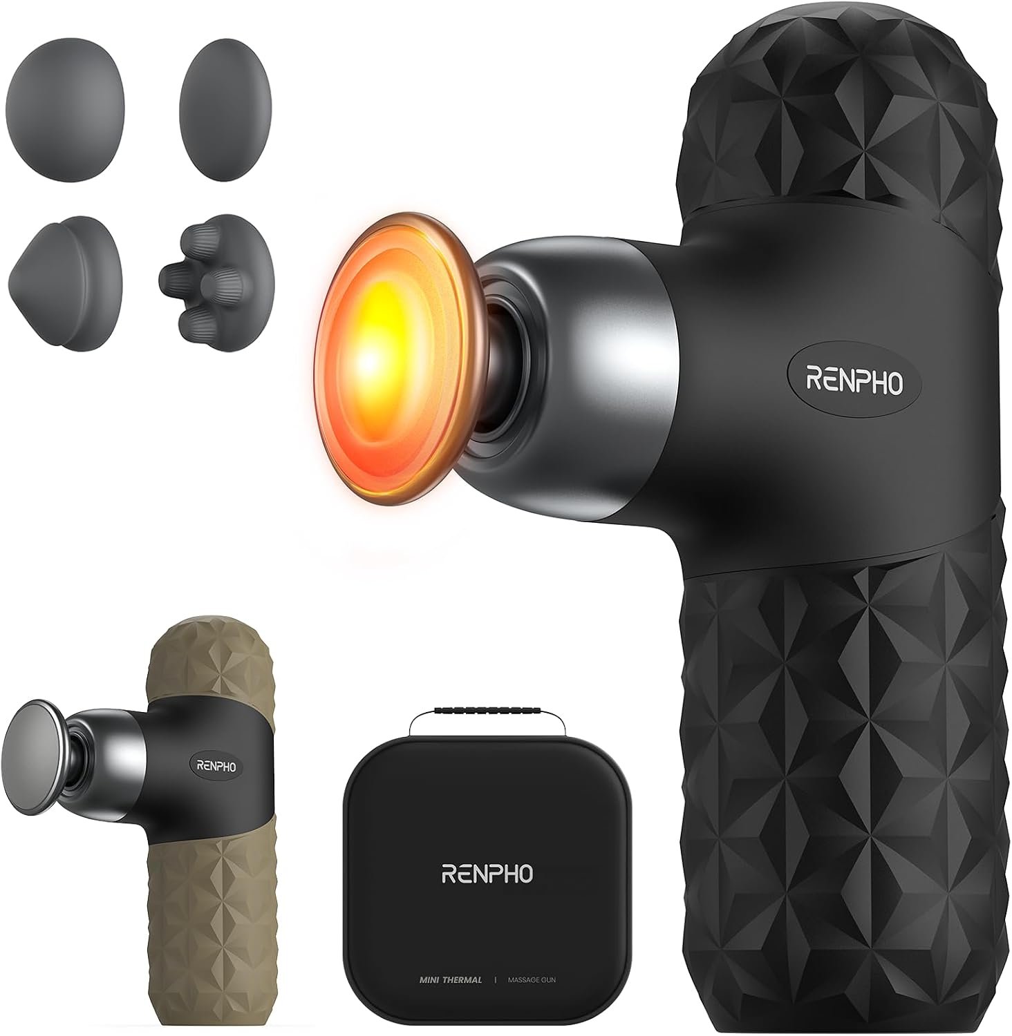 RENPHO Mini Thermal Massage Gun wit...