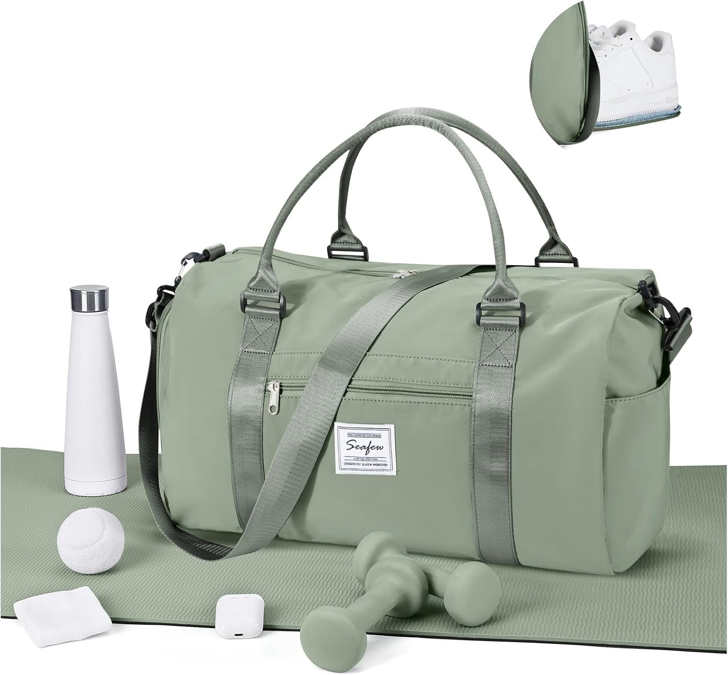 Gym Bags for Women Men with Shoes C...