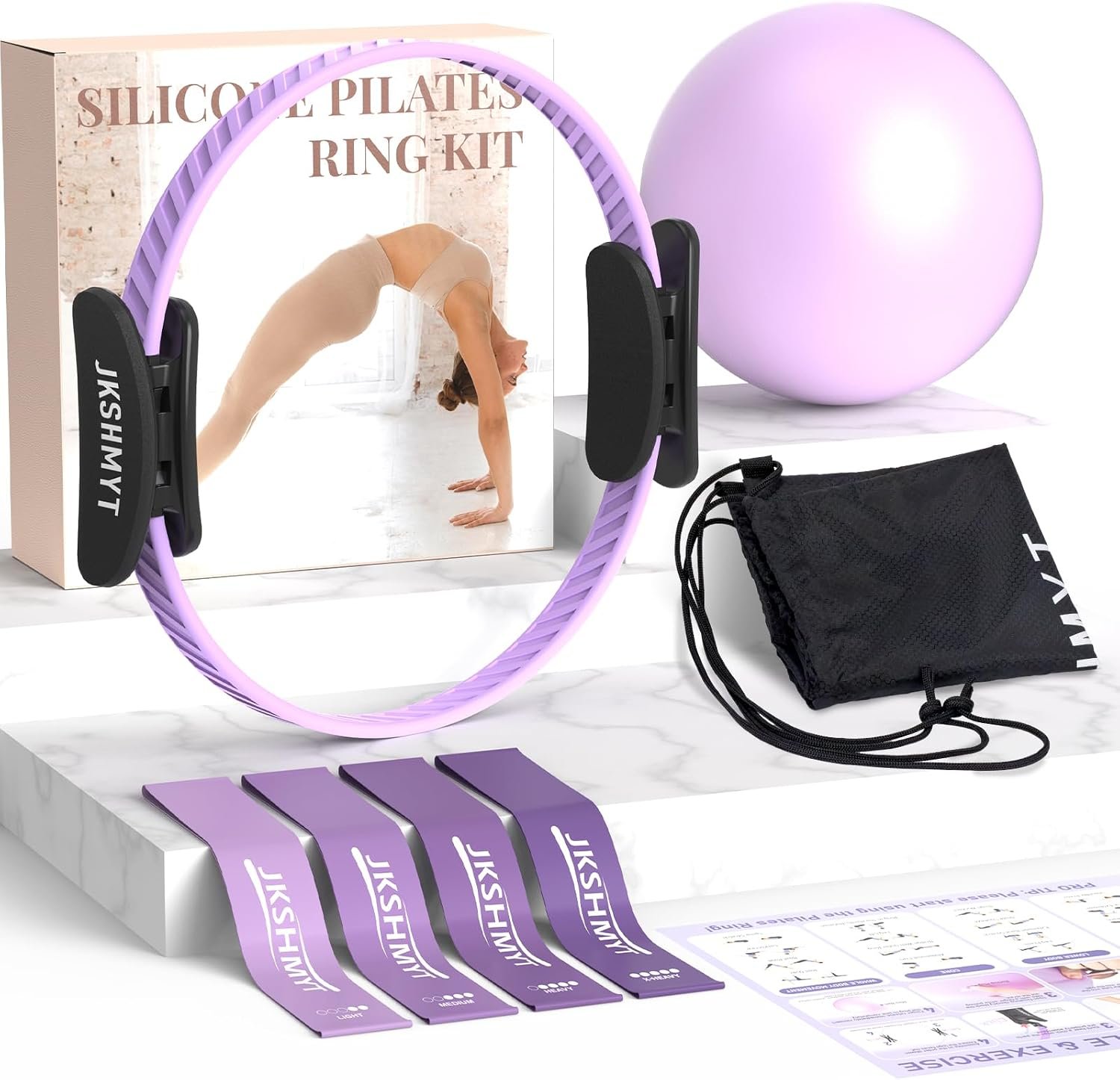 JKSHMYT Pilates Kit, Pilates Ring a...
