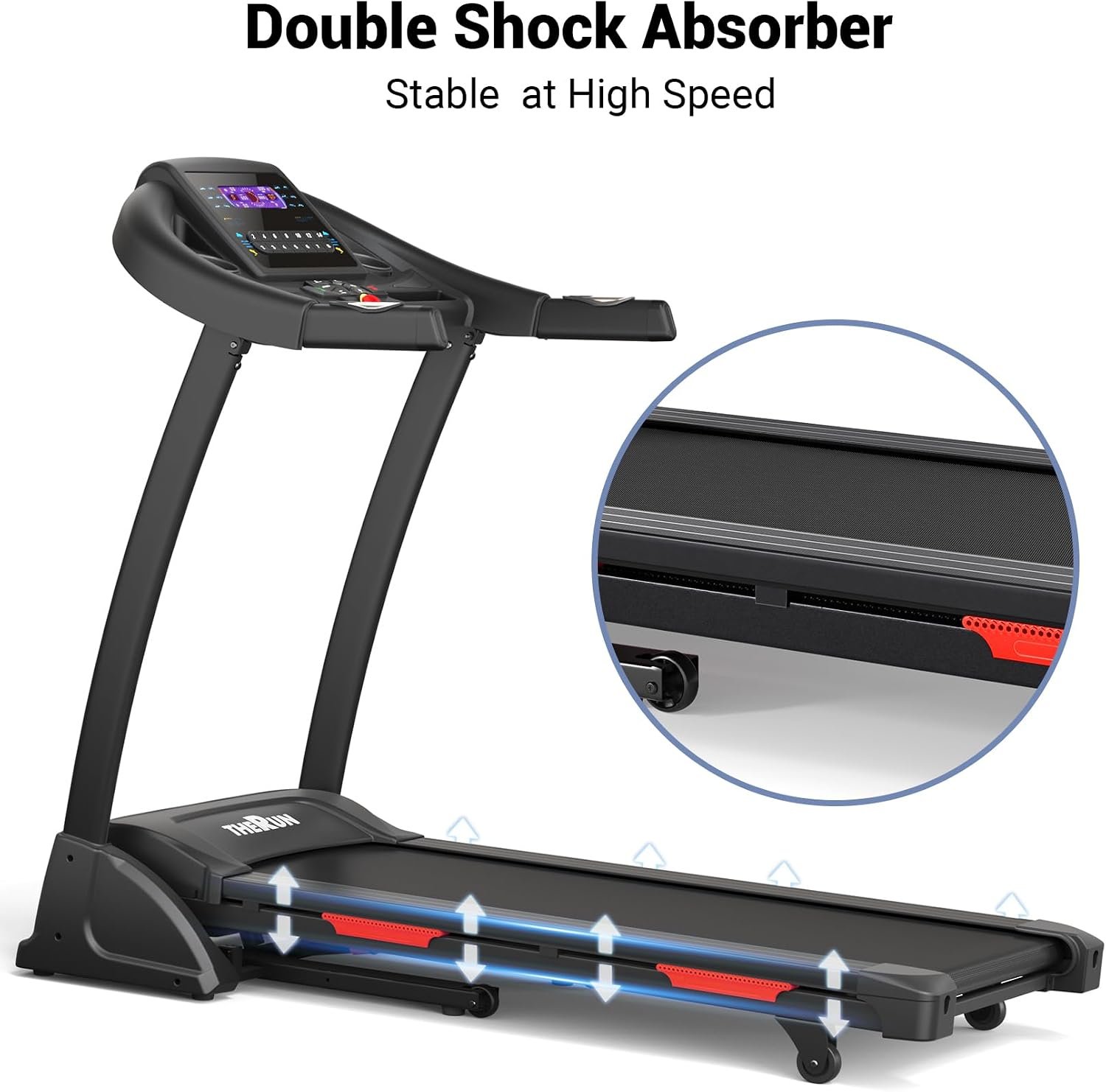 THERUN Treadmill for Home 15% Running Treadmill with Auto Incline, 10 Mph - Image 3