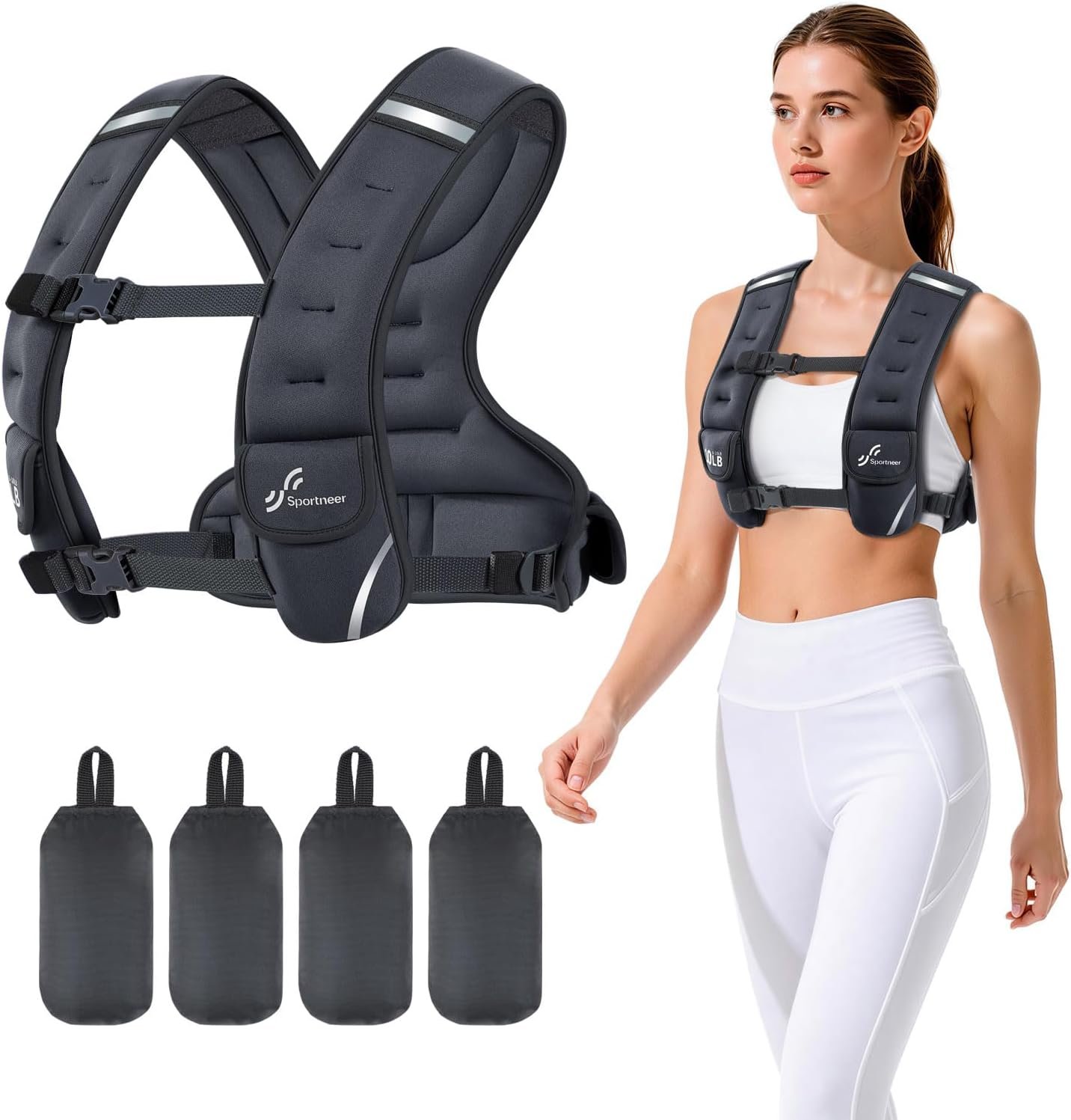 Sportneer Adjustable Weighted Vest ...