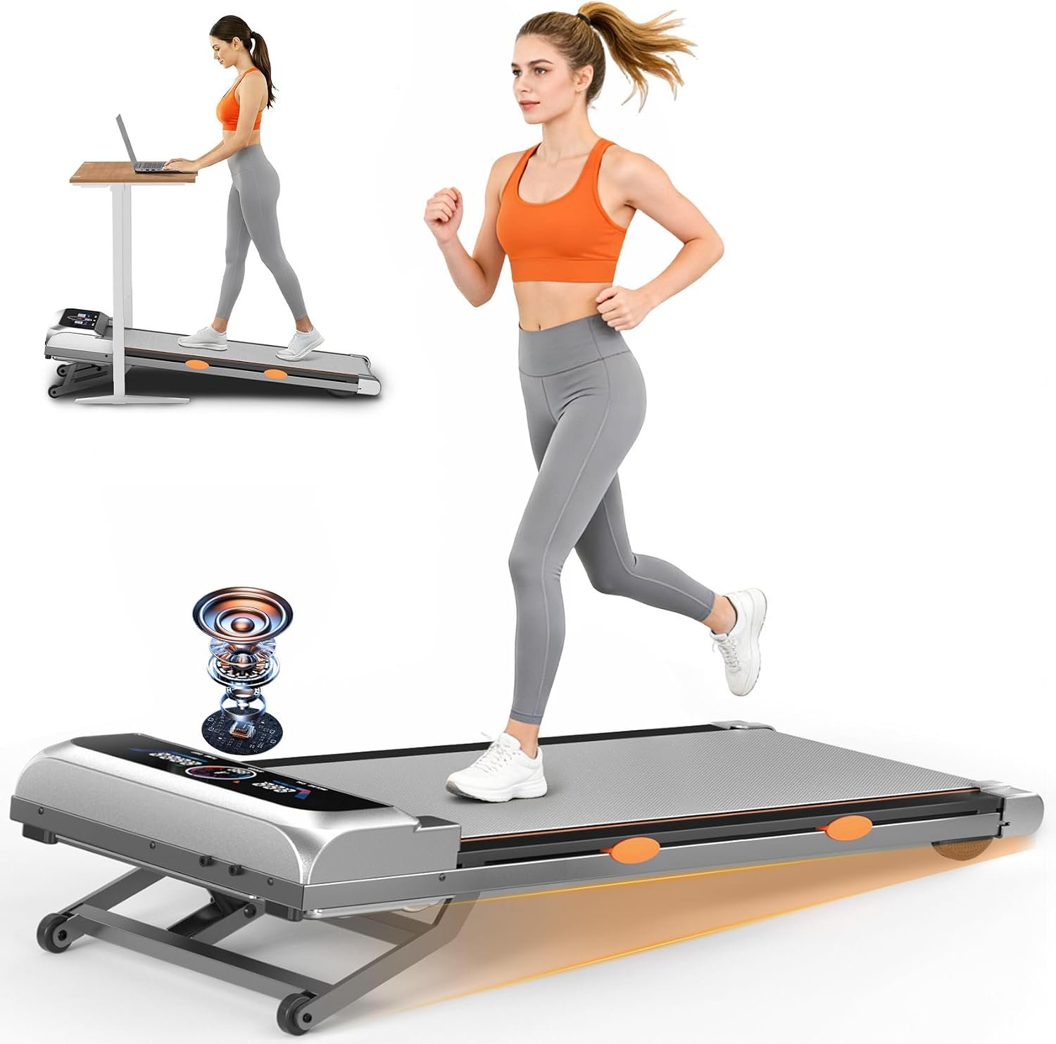 Walking Pad Treadmill with 15% 12-L...