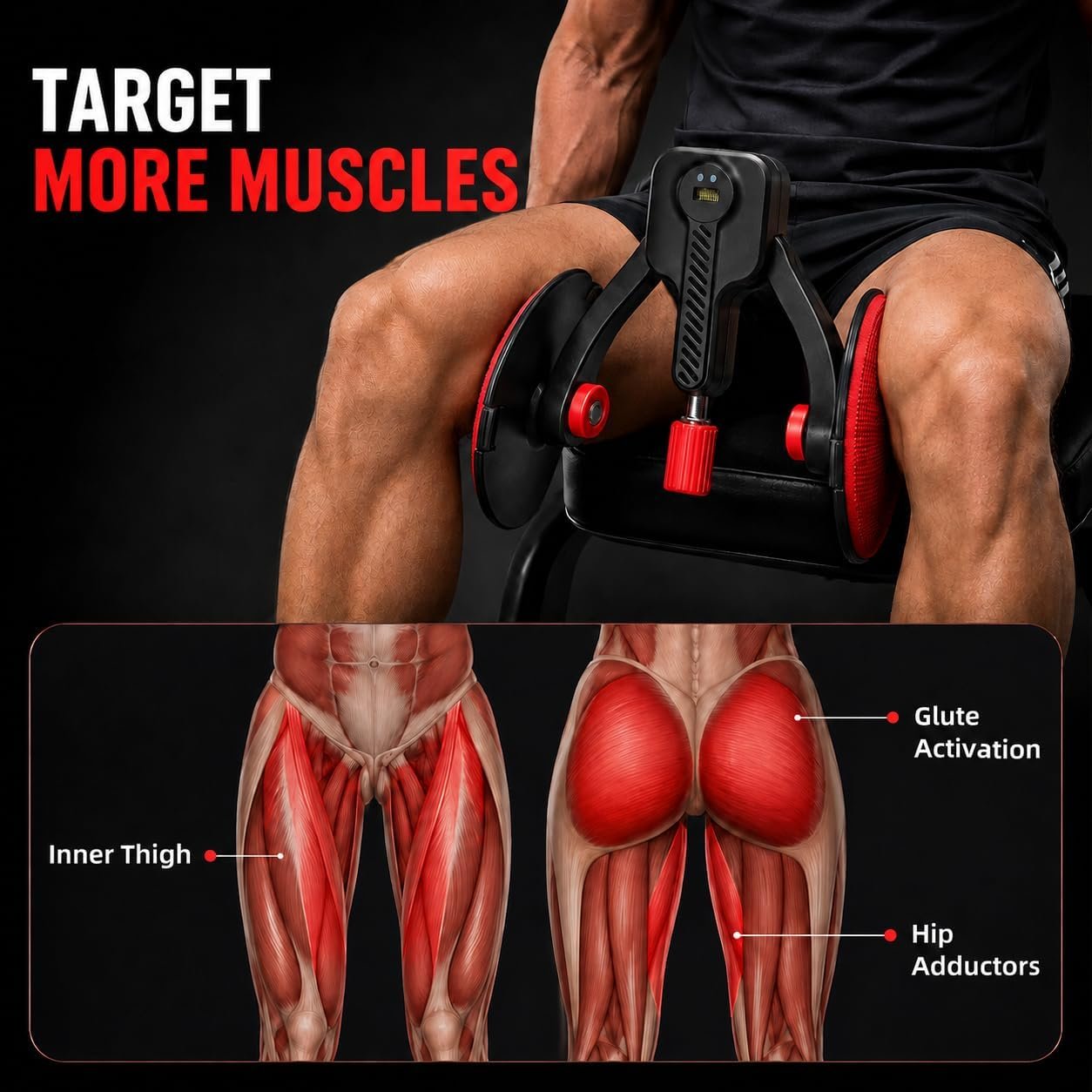 Thigh Trainer Kegel Exercise Adjustable Resistance 0-110 lbs Kegel Exerciser Pelvic Floor Muscle , Pelvic Floor Exercise Devices Trainer with Leg Straps,Inner Thigh Exerciser for Women Men - Image 6