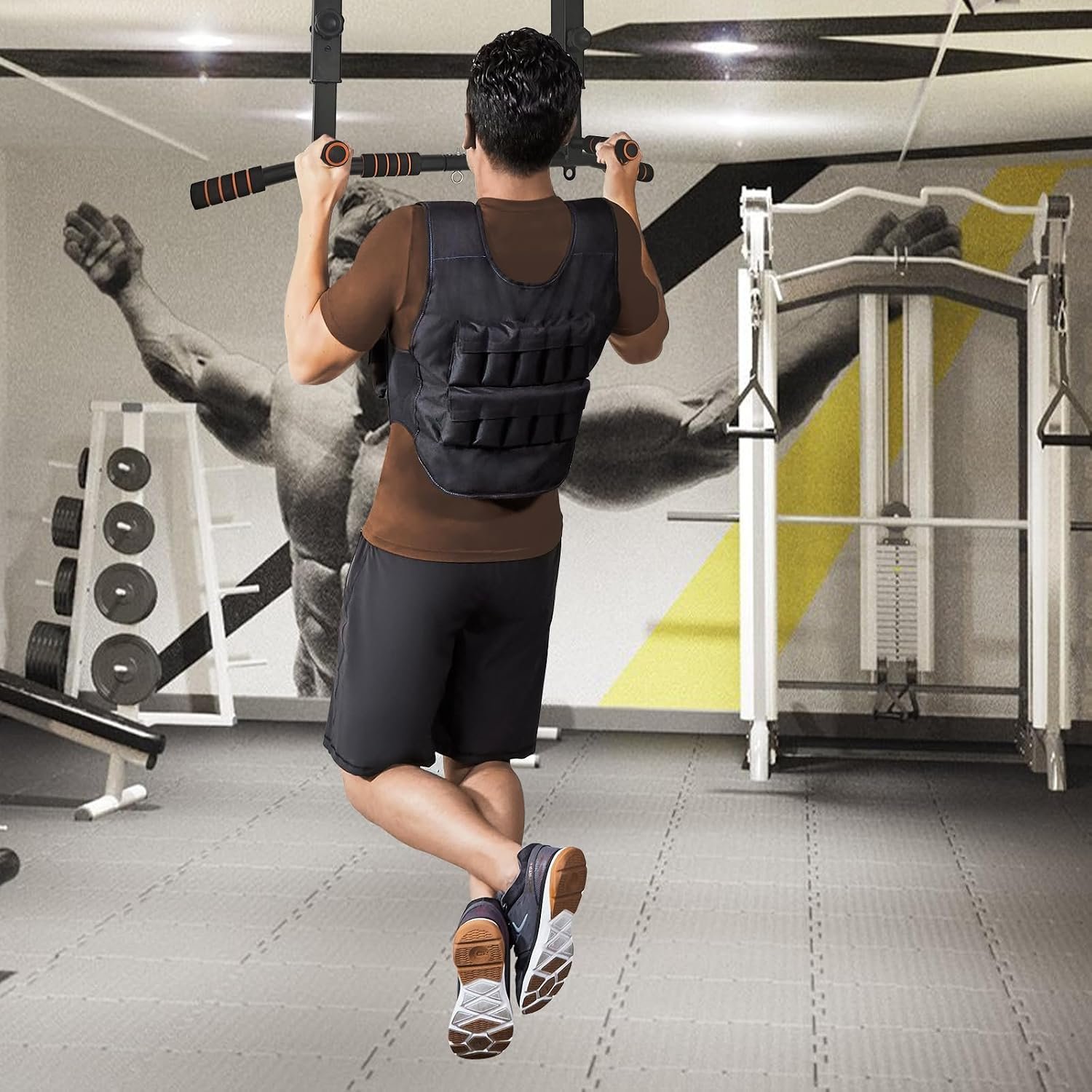 Wall Mount Pull Up Bar Wall Mounted Body Press Pull Up Bar Gym Chin-Up for Upper Body Workout - Image 6
