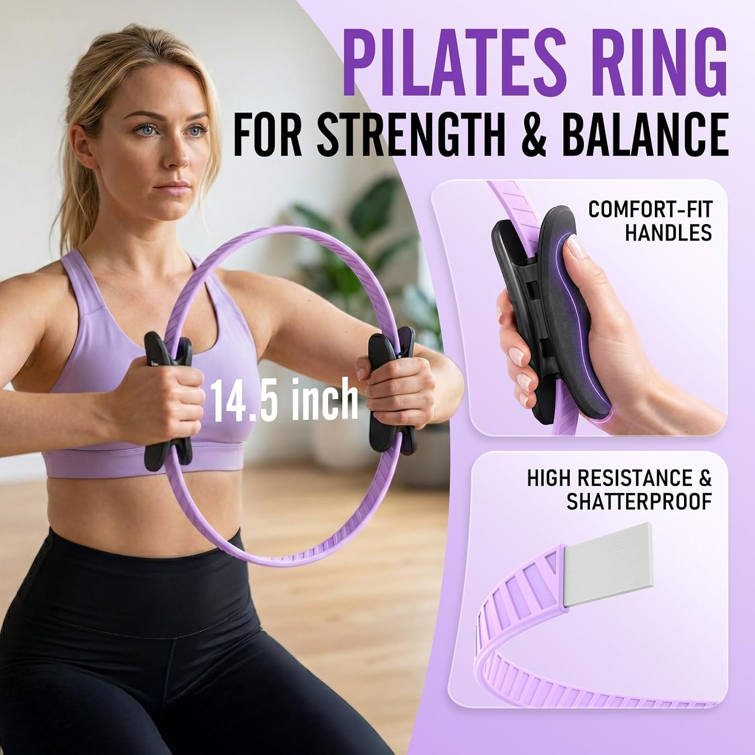 JKSHMYT Pilates Kit, Pilates Ring and Equipment for Home Workouts Set - Image 2