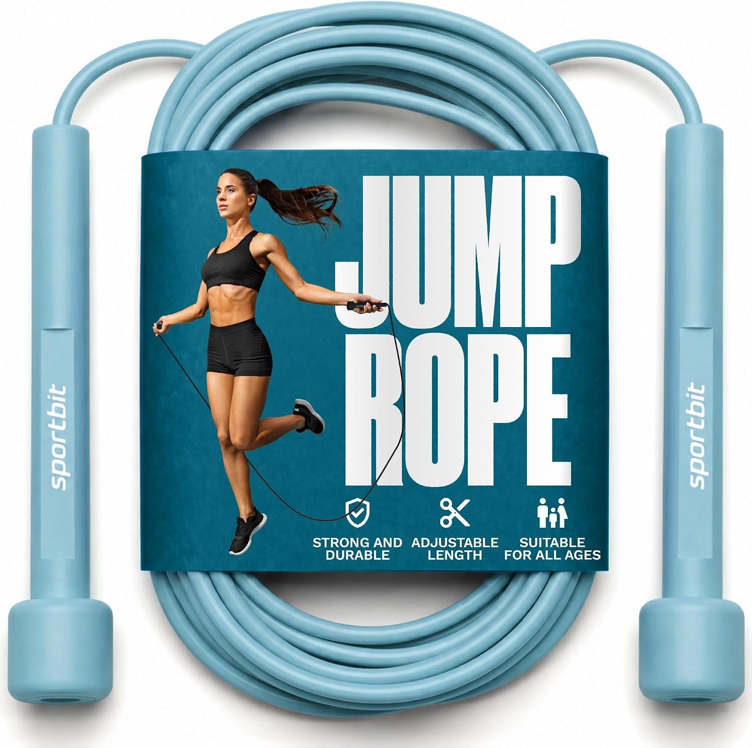 SPORTBIT Adjustable Jump Rope for F...