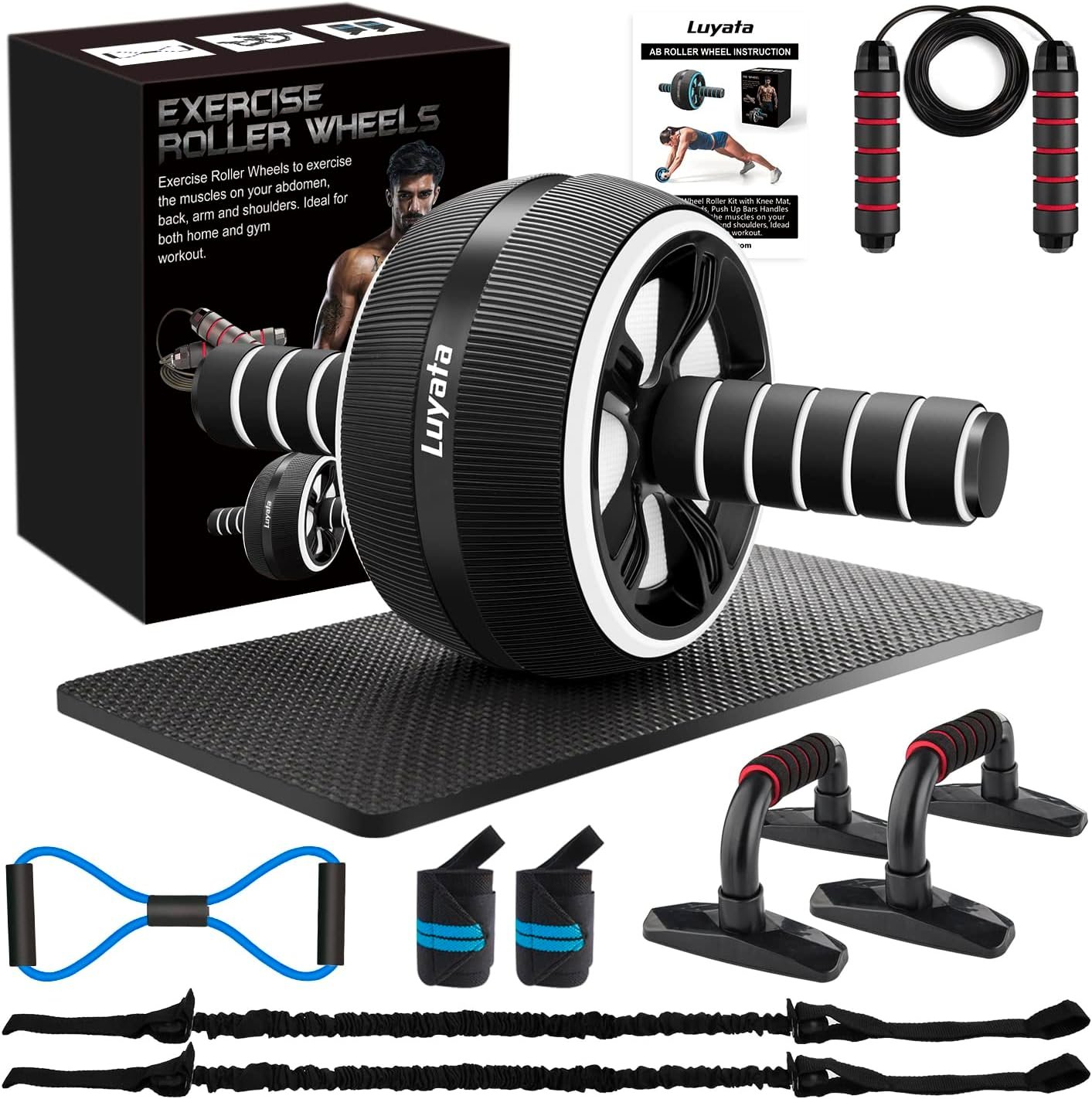 Ab Roller Wheel, 10-In-1 Ab Exercis...