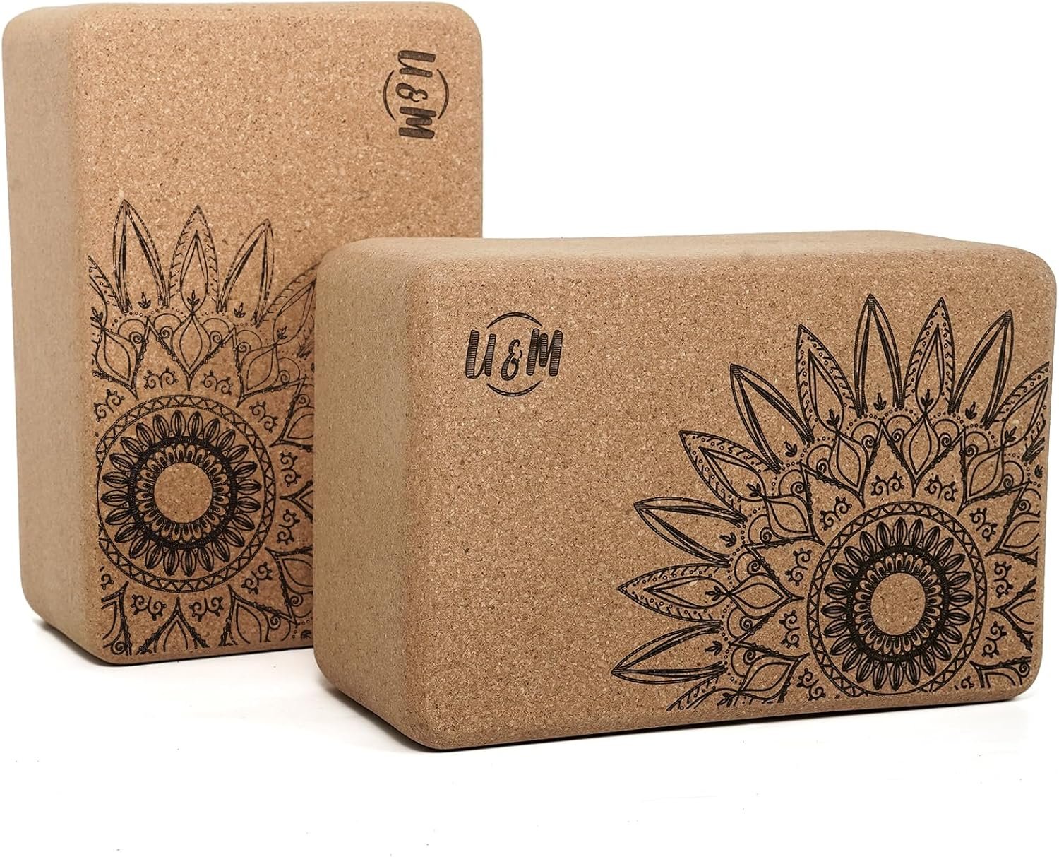 U&M Cork Yoga Blocks 2 Pack Se...
