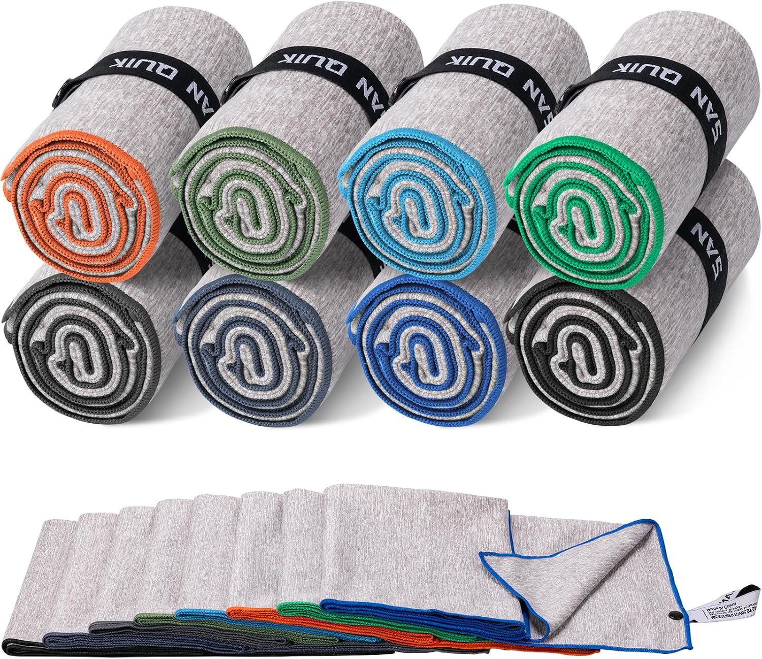 Microfiber Gym Towels 8 Pack, Quick...