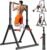 WATBKHE Power Tower Pull Up Dip Station Foldable, Pull Up Bar Station Adjustable, Multi-Function Home Gym, Strength Training Fitness Equipment, Triangular Design, for Home Outdoor
