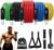 WHATAFIT Resistance Bands with Handles, 5-Level Exercise Bands for Workout | Natural latex,10-50 lbs, stackable to 150,Ankle Straps, Door Anchor,Guide. For Strength, Yoga,Home Gym,Travel & Workout.