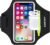 Running Armband with Earphone Bag Cell Phone Armband for iPhone 17 16 15 Pro 14 Plus 13 11 XR, Galaxy S24/S10 Water Resistant Sports Phone Holder Case & Zipper Slot Car Key Holder for 6.9 inch Phone