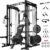 RitFit M1 Pro Smith Machine Cable Crossover Power Cage Home Gym | Dual 360 Cables, Barbell & Handles, LAT Pulldown, 1850LBS Weight Capacity