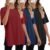 Huukeay 3 Pack Women’s Oversized Workout T Shirts Short Sleeve Loose Fit Gym Tops Crewneck Casual Summer Basic Tees