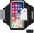 HAISSKY Running Armband with Earphone Pouch, Elastic Strap for 6.4″ Phones | Cell Phone Armband Stretchy fit 10.7-15.5″ Arms, Zipper Pocket for Keys/Earbuds, Sports Phone Holder Compatible with iPhone
