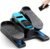 Dripex Under Desk Elliptical Machine, Electric Elliptical Leg Exerciser for Seniors, Quiet Portable Elliptical Exercise Machine, Seated Pedal Exerciser with 12 Level Speeds, Remote Control