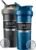 BlenderBottle Classic V2 Plastic Shaker Bottle 28 oz Black & Navy, 2-Pack