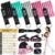 Resistance Bands with Handles for Women, 5 Level Exercise Bands | Workout Bands for Physical Therapy, Yoga, Pilates, Door Anchor, Storage Pouch, Training Poster